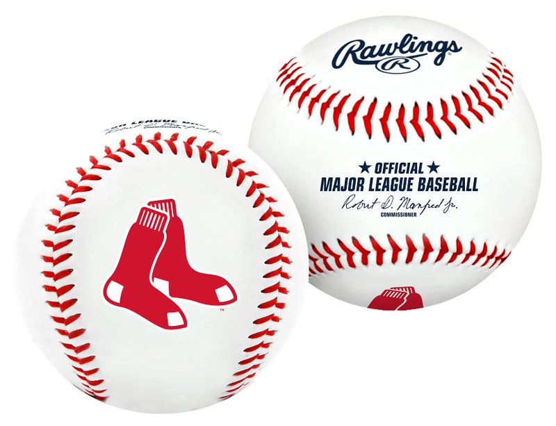 Rawlings | MLB Team Logo Baseball | Boston Red Sox | Official | White - Image 1